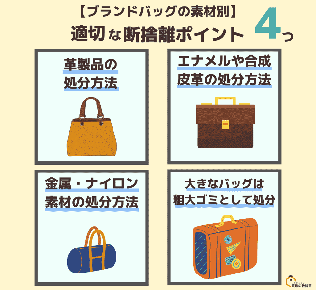 【ブランドバッグの素材別】適切な断捨離・捨て方のポイント