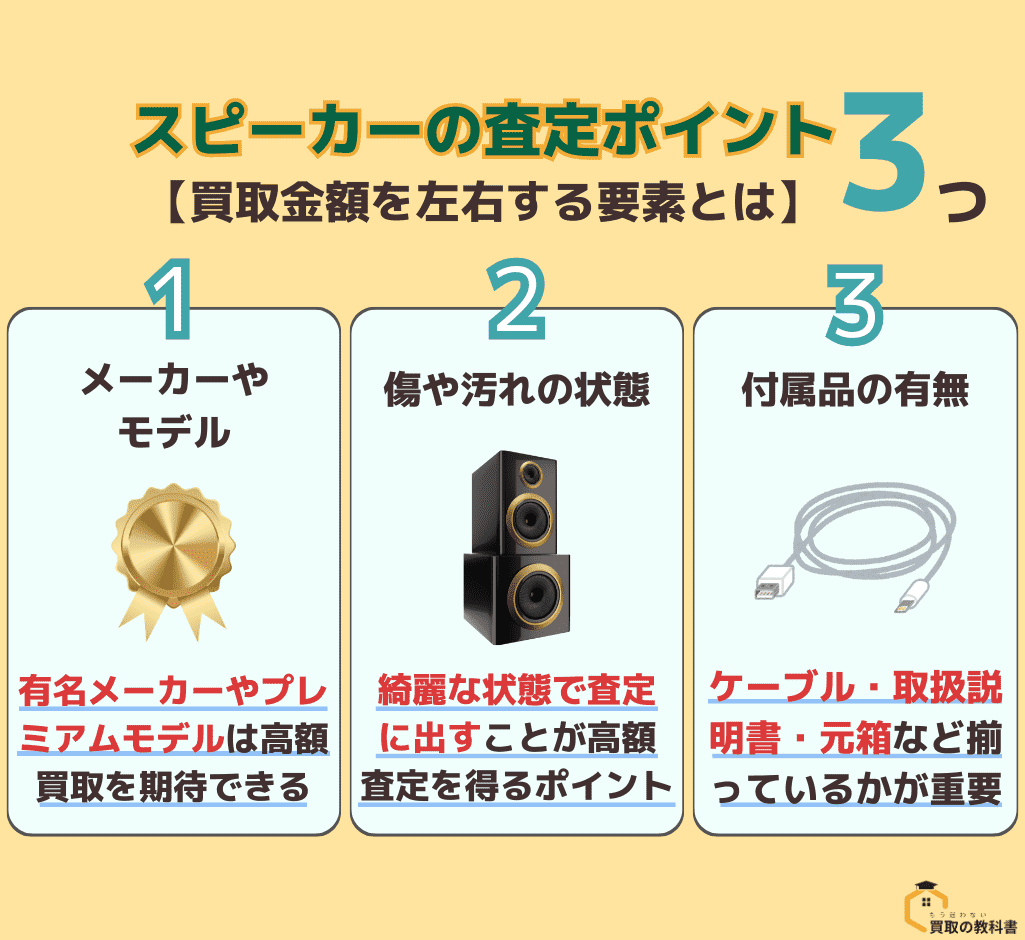 スピーカーの査定ポイント｜買取金額を左右する要素とは