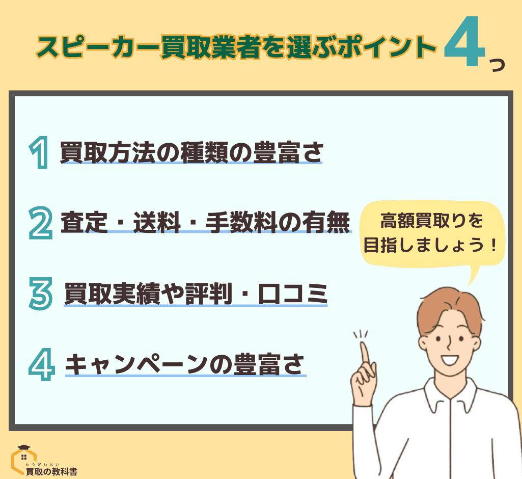 スピーカー買取業者を選ぶポイント